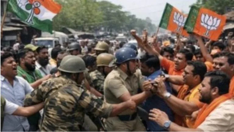 पश्चिम बंगाल में चुनाव प्रचार के दौरान BJP-TMC कार्यकर्ता में झड़प